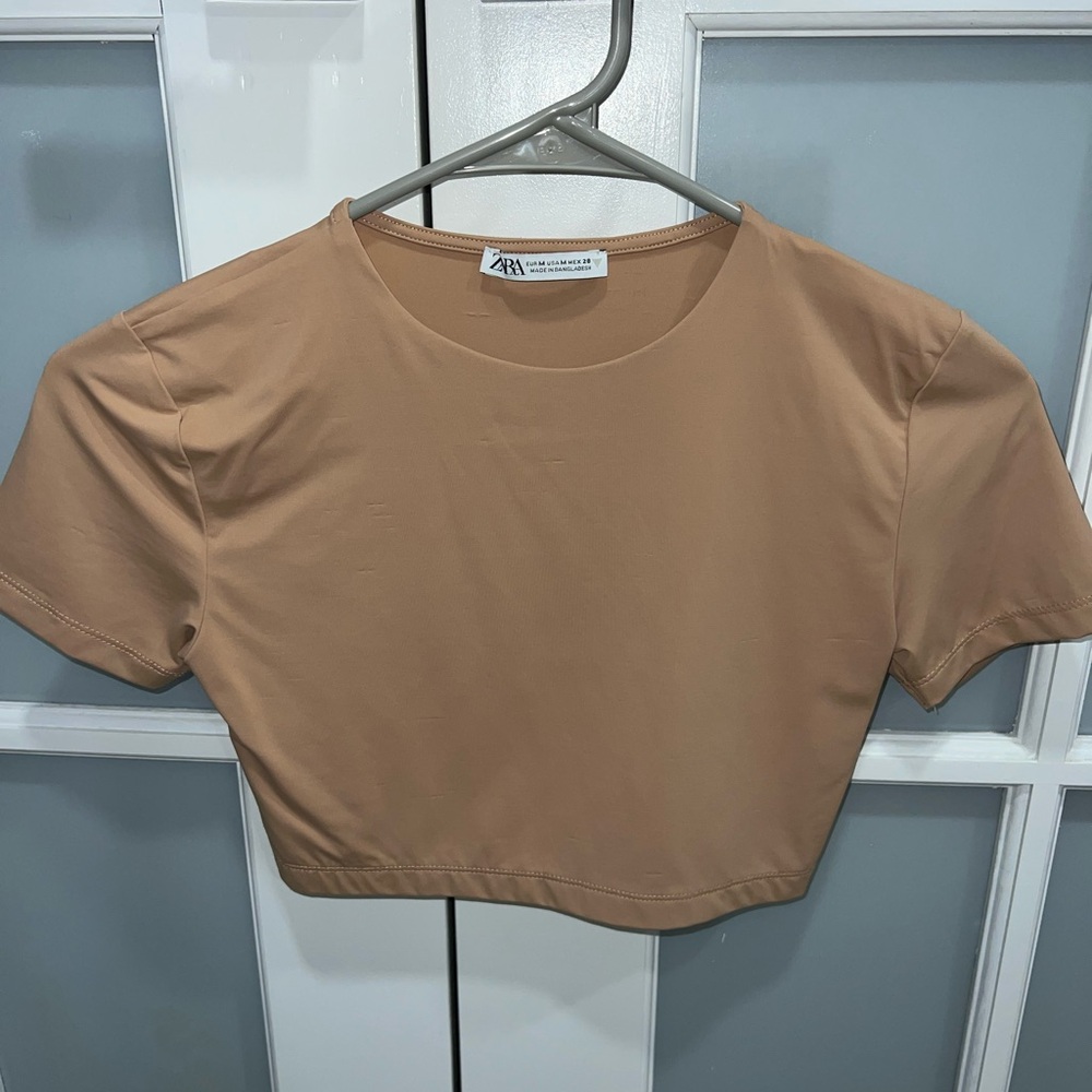 Zara Women's Tan Crop Top